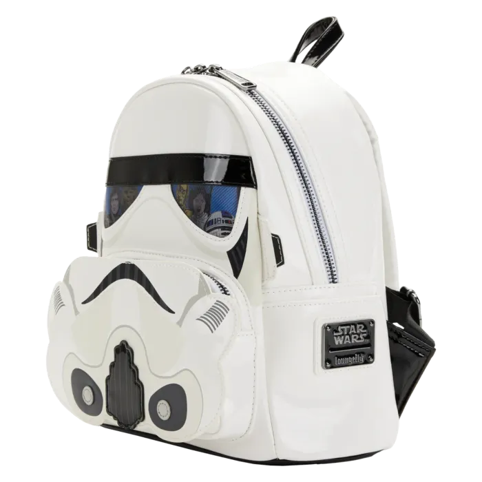 10" Star Wars - Stormtrooper Lenticular Cosplay Faux Leather Backpack Bag Loungefly