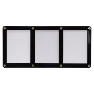 3-Card Black Frame Screwdown Holder