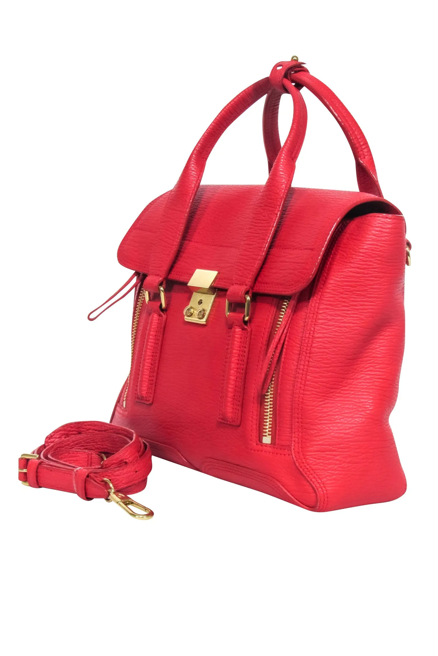 3.1 Phillip Lim - Red Leather Pashli Satchel Bag