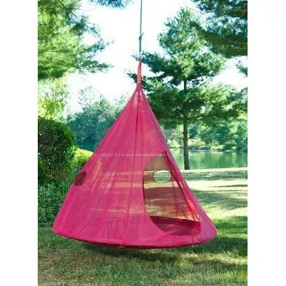 5FT Dia Hammock TearDrop Hanging Chair- Red