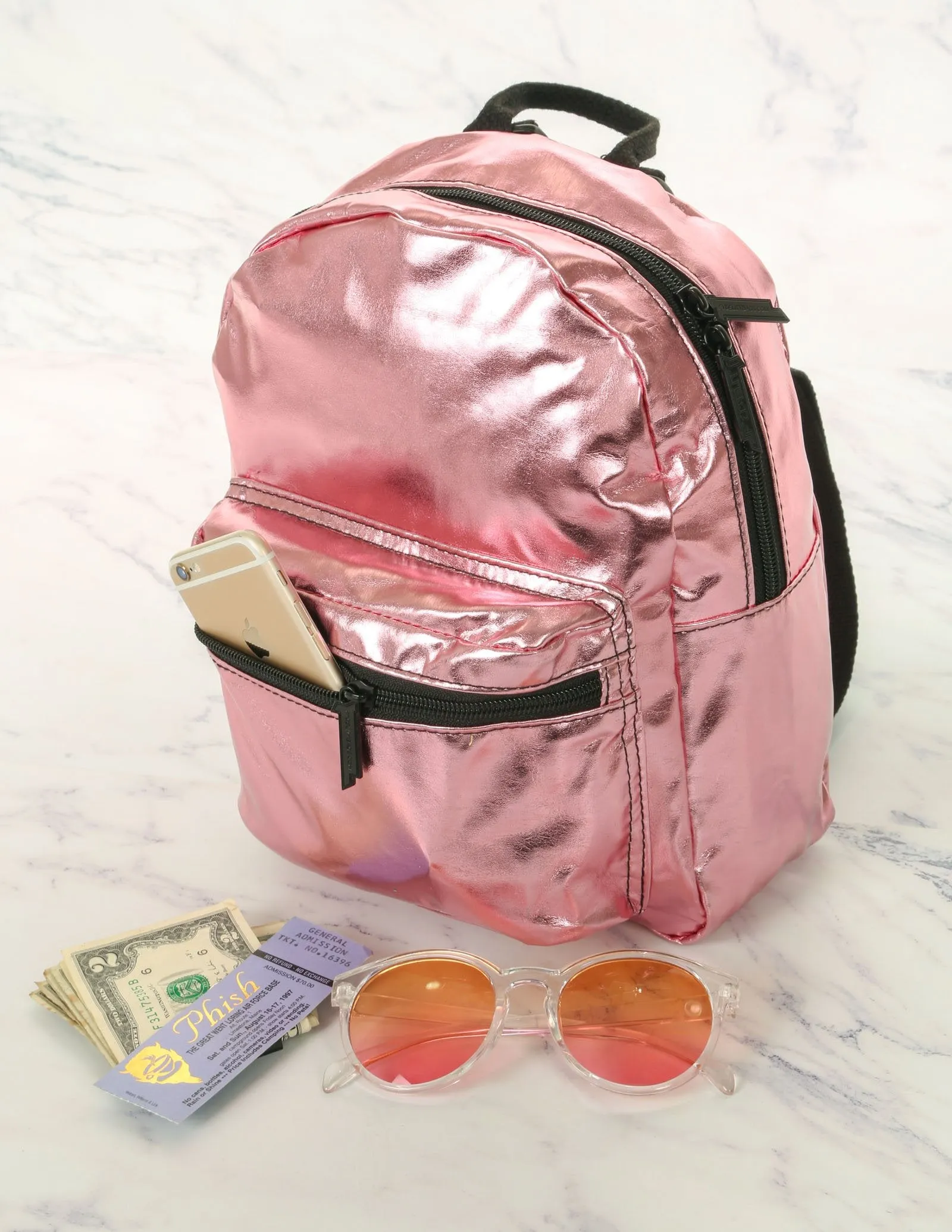 Backpack | MINI |METALLIC Pink