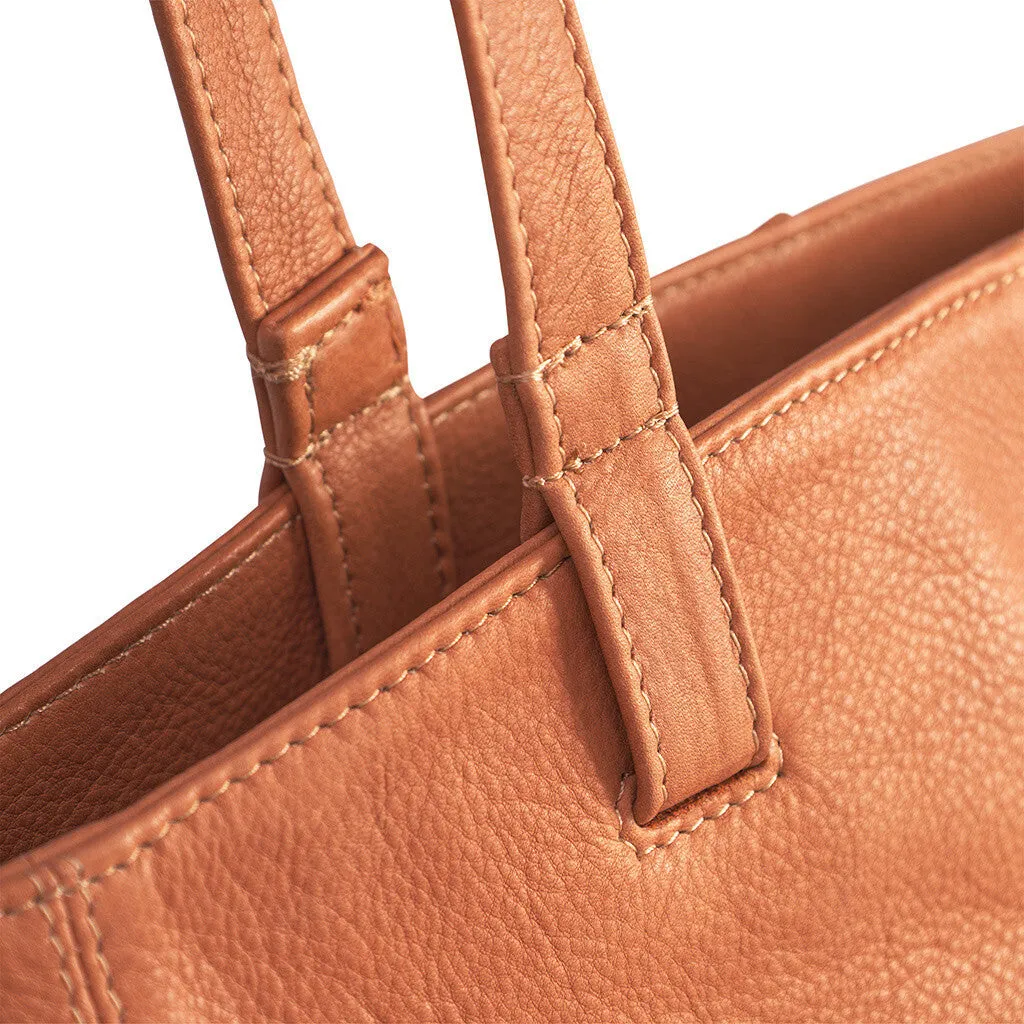 Beautiful and timeless shopper / 16136 - Cognac