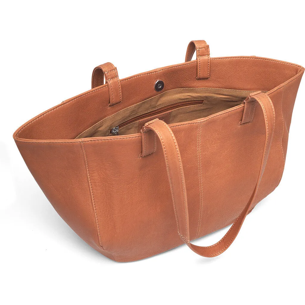 Beautiful and timeless shopper / 16136 - Cognac