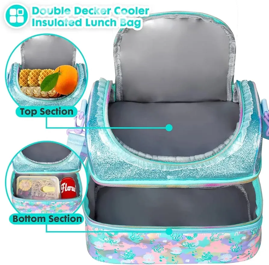 BEAUTIFUL MERMAID DUAL COMPARTMENT LUNCH BAG