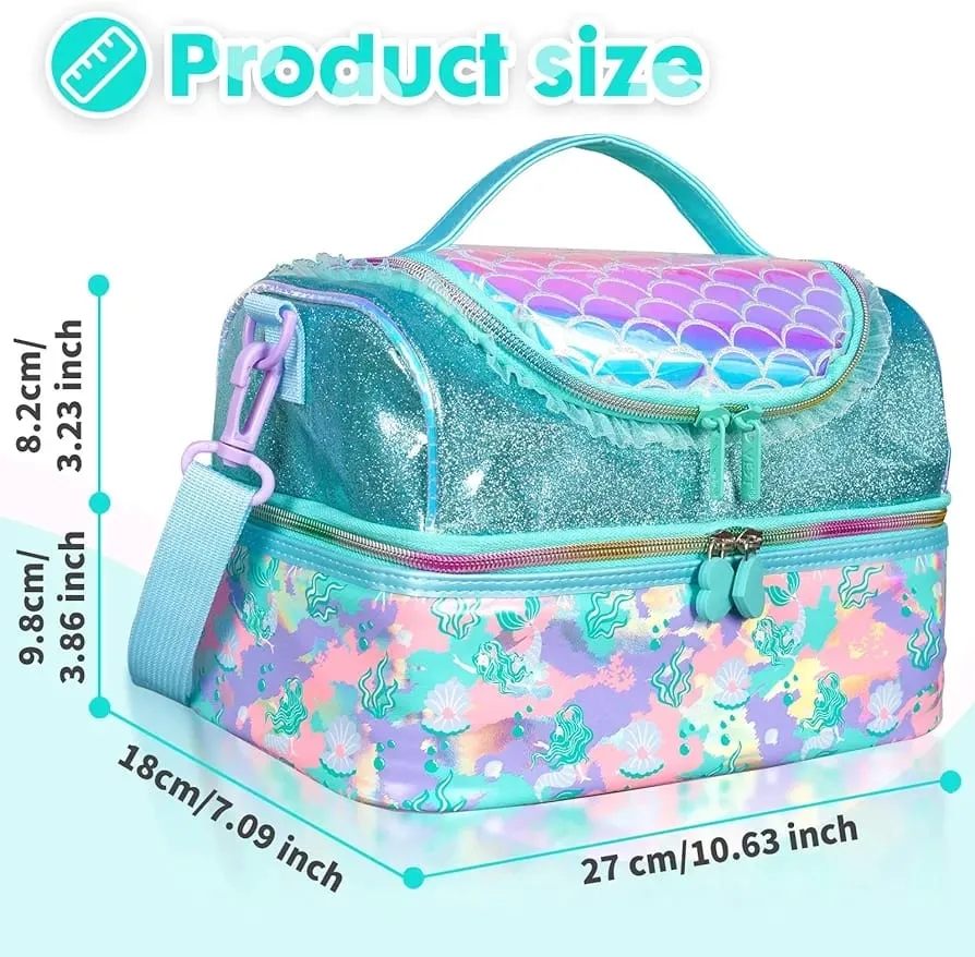 BEAUTIFUL MERMAID DUAL COMPARTMENT LUNCH BAG