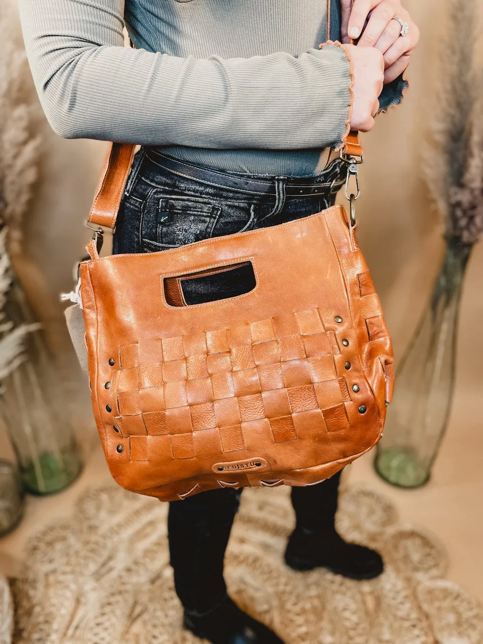 Bedstu Orchid Purse - Cognac Dip Dye