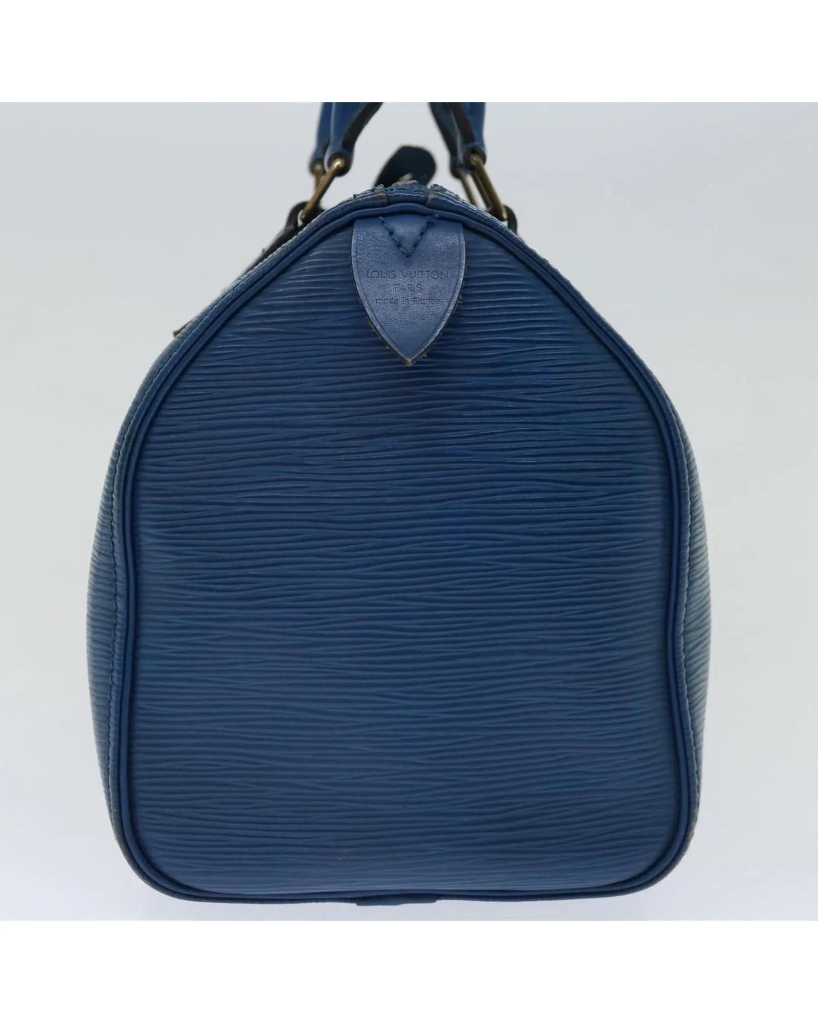 Blue Epi Leather Hand Bag with Gold-tone Hardware