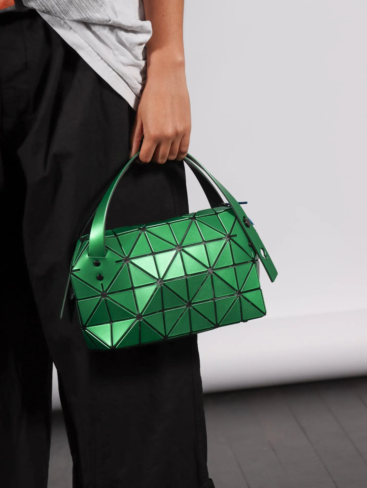 Boston Shoulder Bag in Green by Bao Bao Issey Miyake