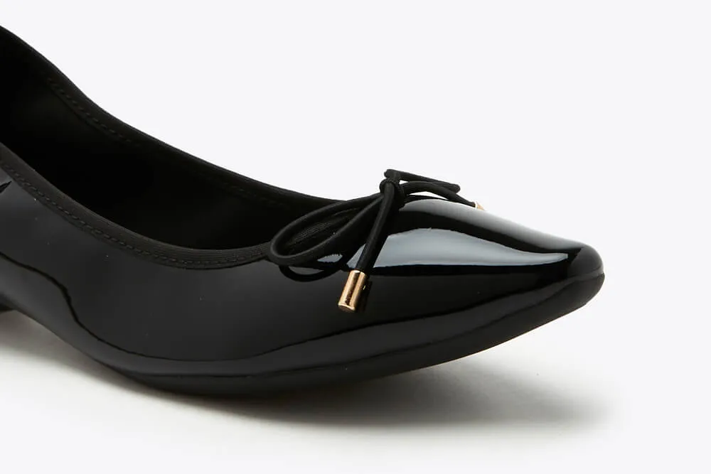 Bow Black Flat Ballerina