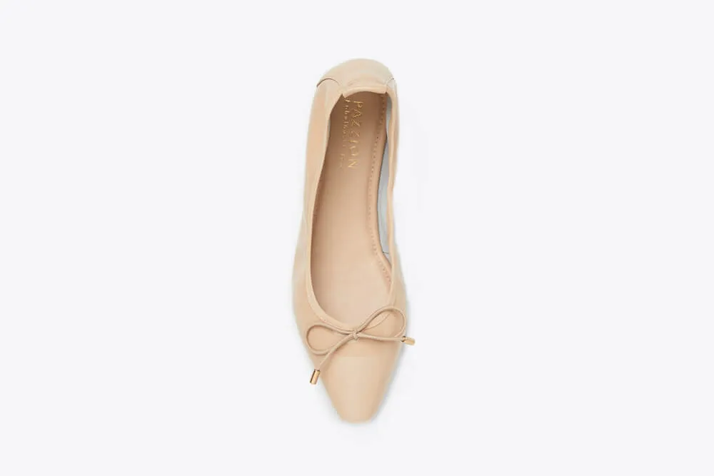 Bow Nude Flat Ballerina