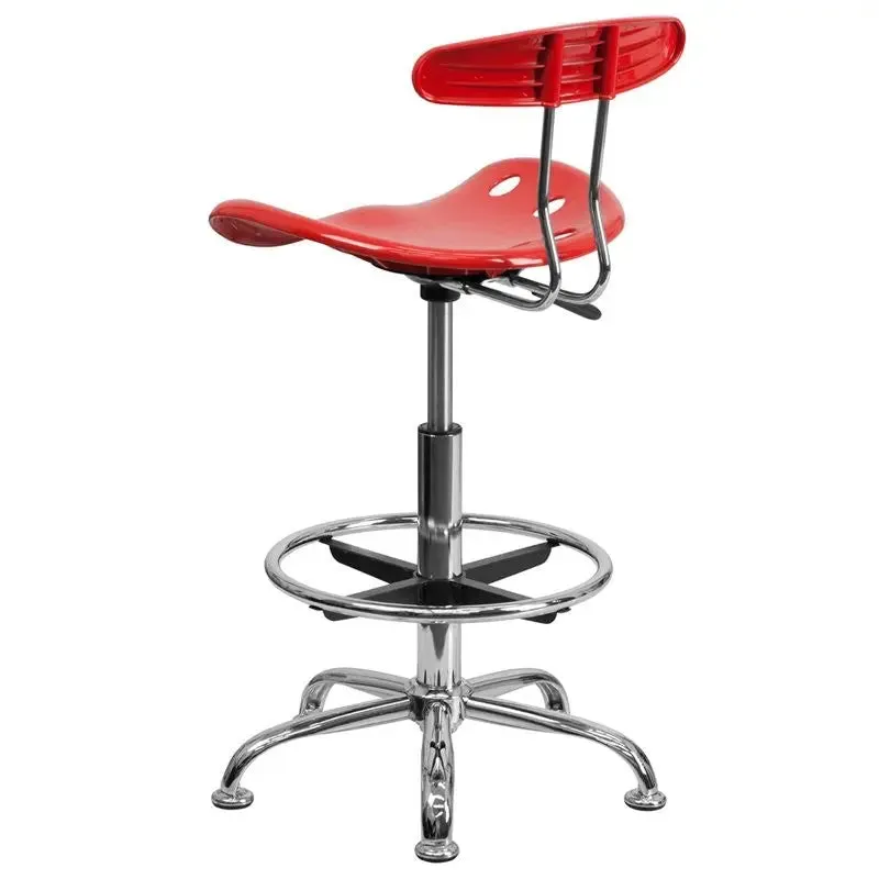 Brittany Cherry Tomato Professional Drafting Stool w/Tractor Seat