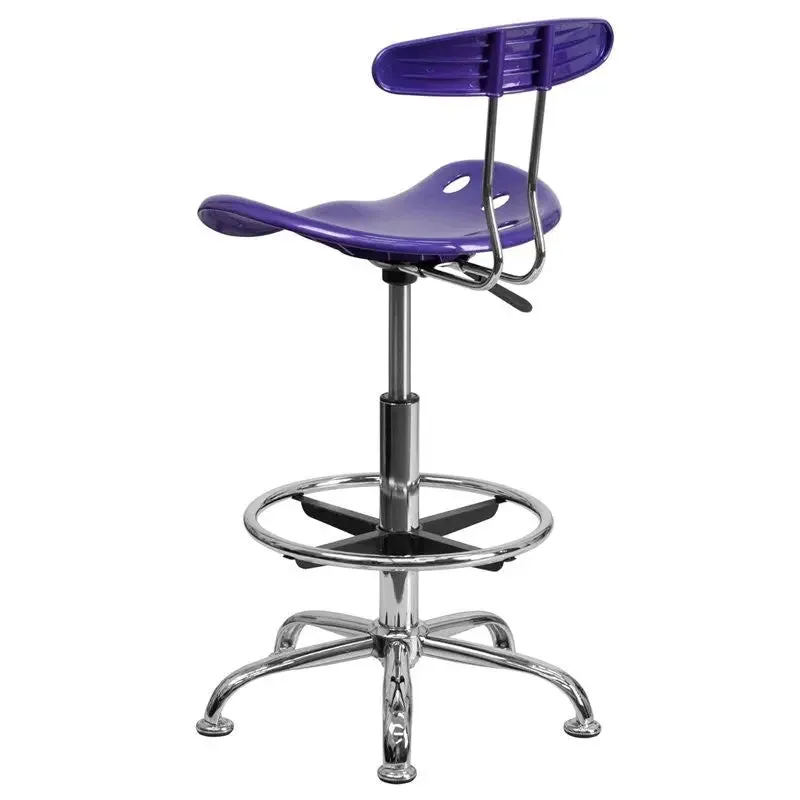 Brittany Violet Professional Drafting Stool w/Tractor Seat