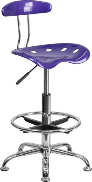 Brittany Violet Professional Drafting Stool w/Tractor Seat