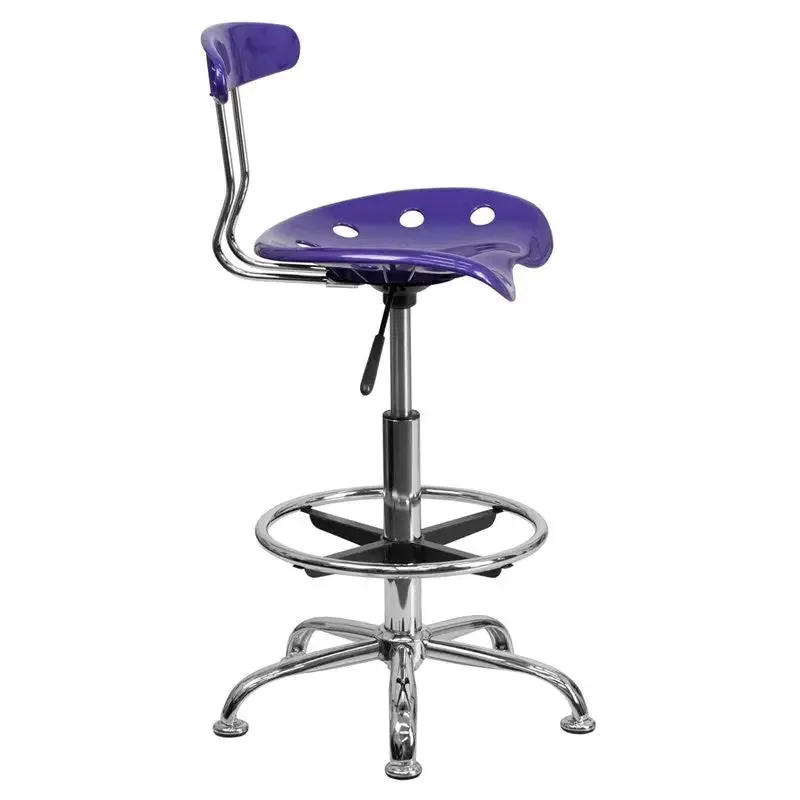 Brittany Violet Professional Drafting Stool w/Tractor Seat