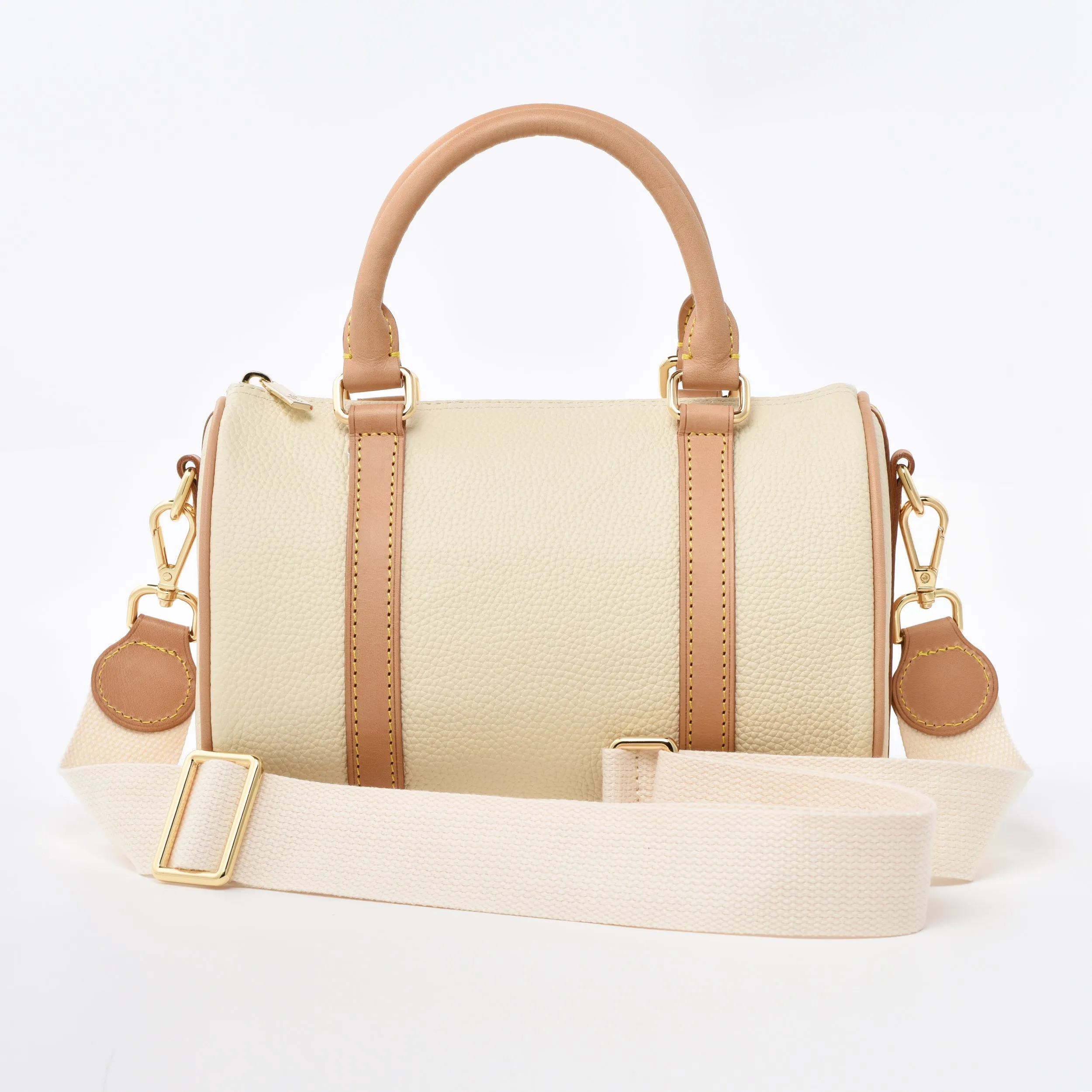 ButterCream Togo and Vachetta Leather - Mini Boston bag