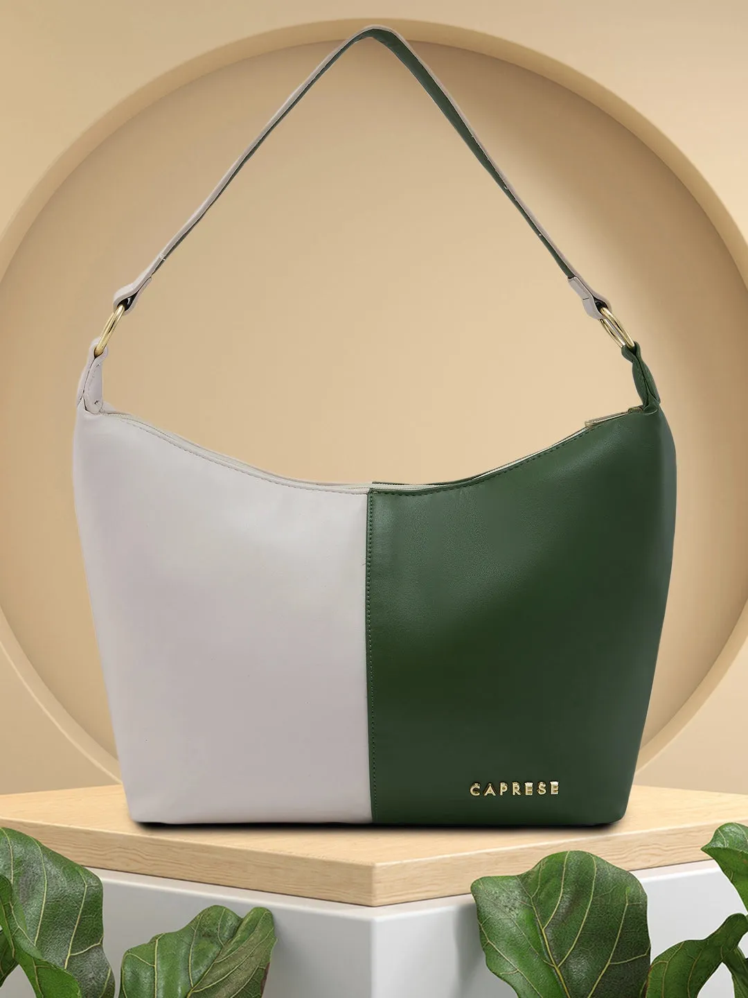 Caprese Lizzy Hobo Medium Cream