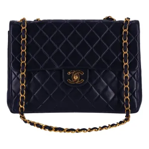 Chanel Jumbo Vintage Lambskin Leather Quilted Timeless Bag