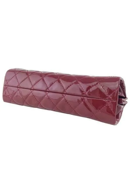 CL Quilted Patent Leather Timeless Clutch Bag