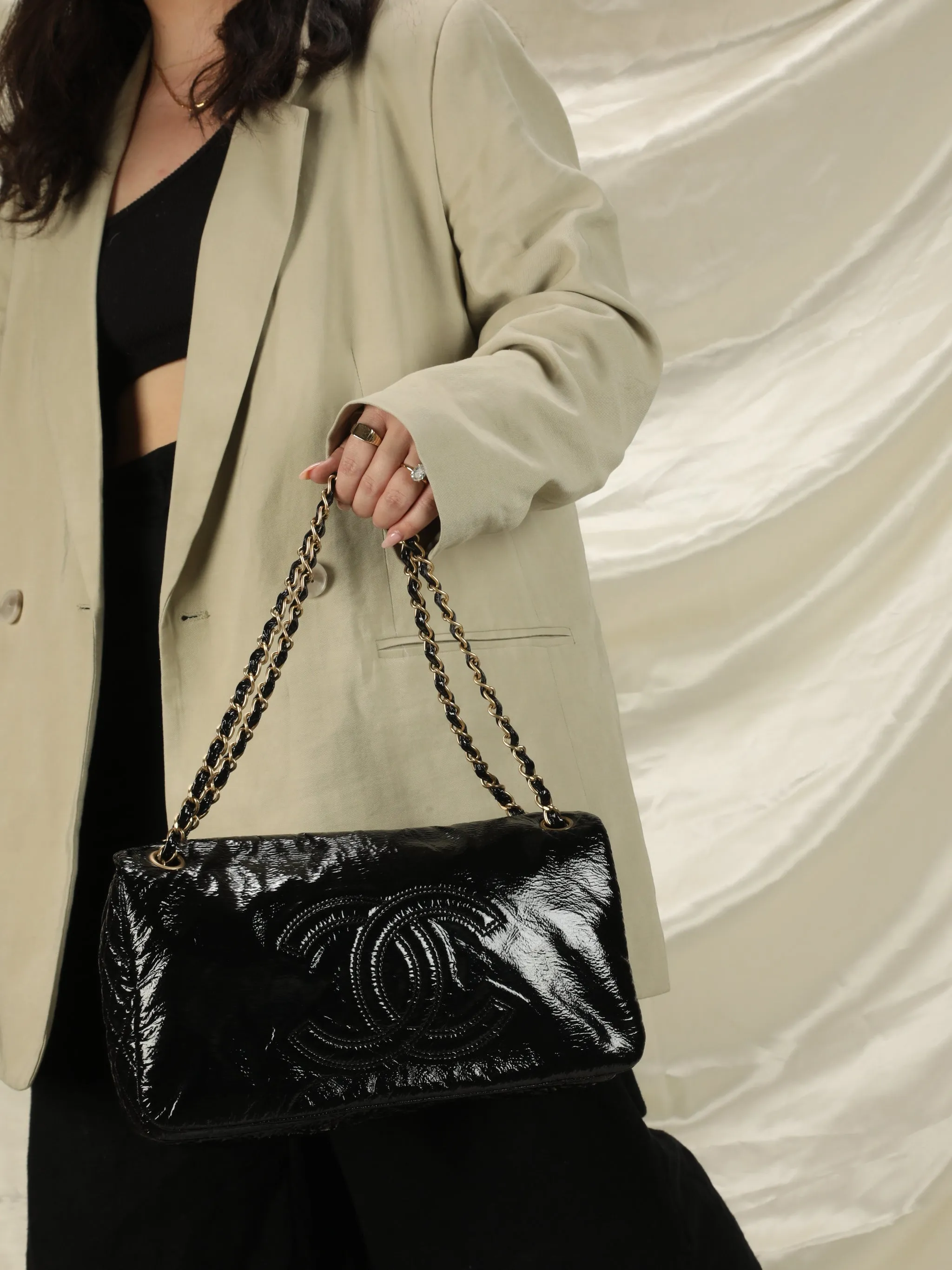 CL Timeless Patent Shoulder Bag