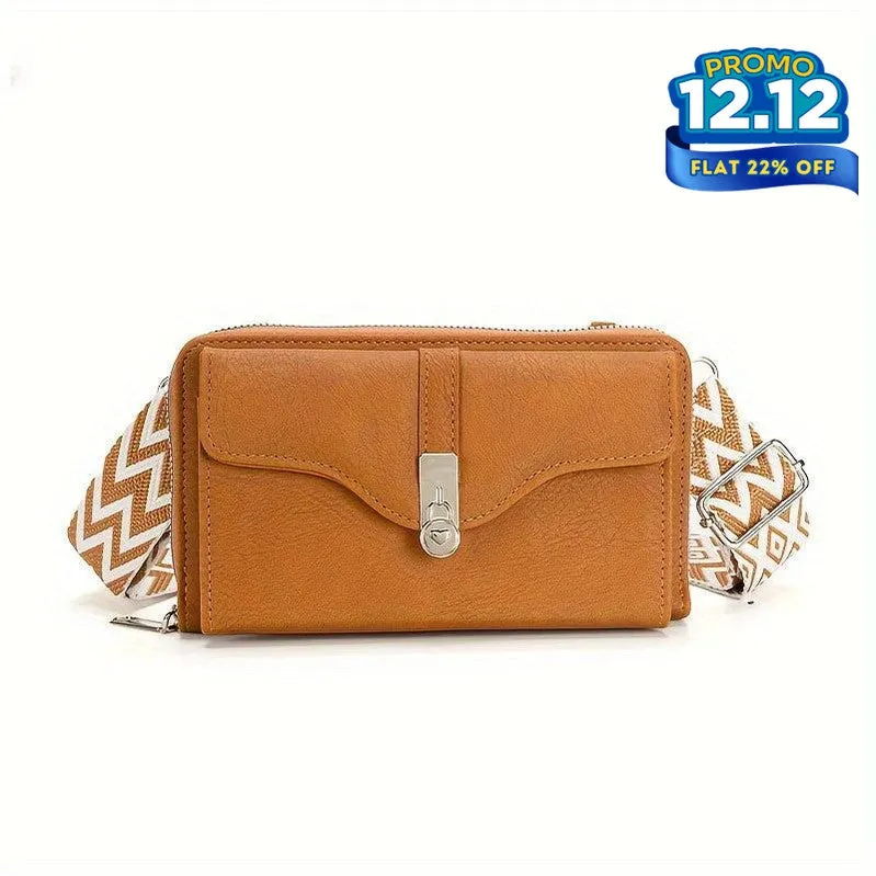 Classic Leather Crossbody Wallet Bag