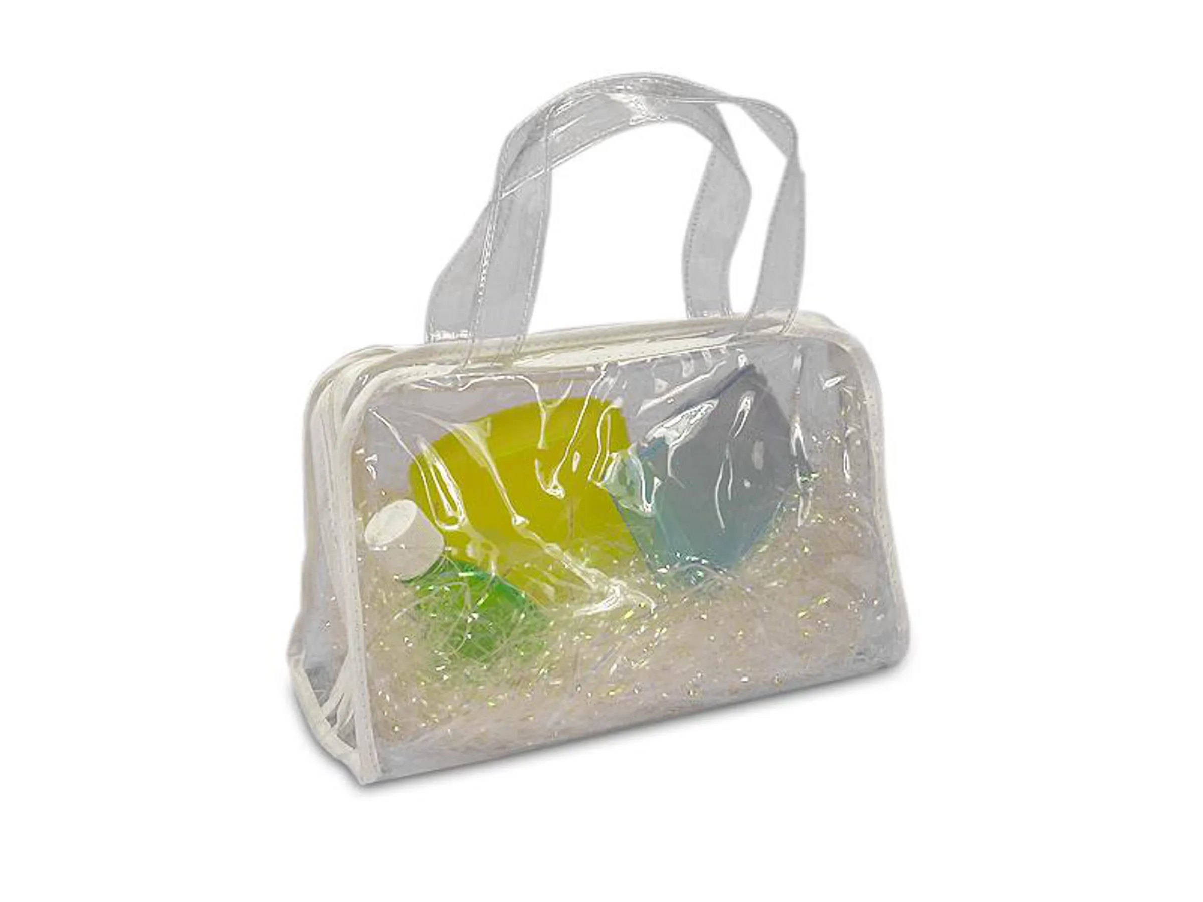 Clear vinyl zipper bag