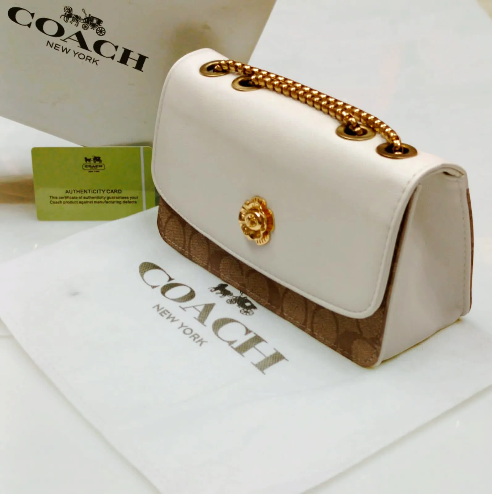 Coach High-Quality Imported Crossbody Bag for Women (White)