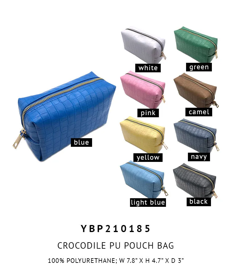 Crocodile PU Pouch Bag