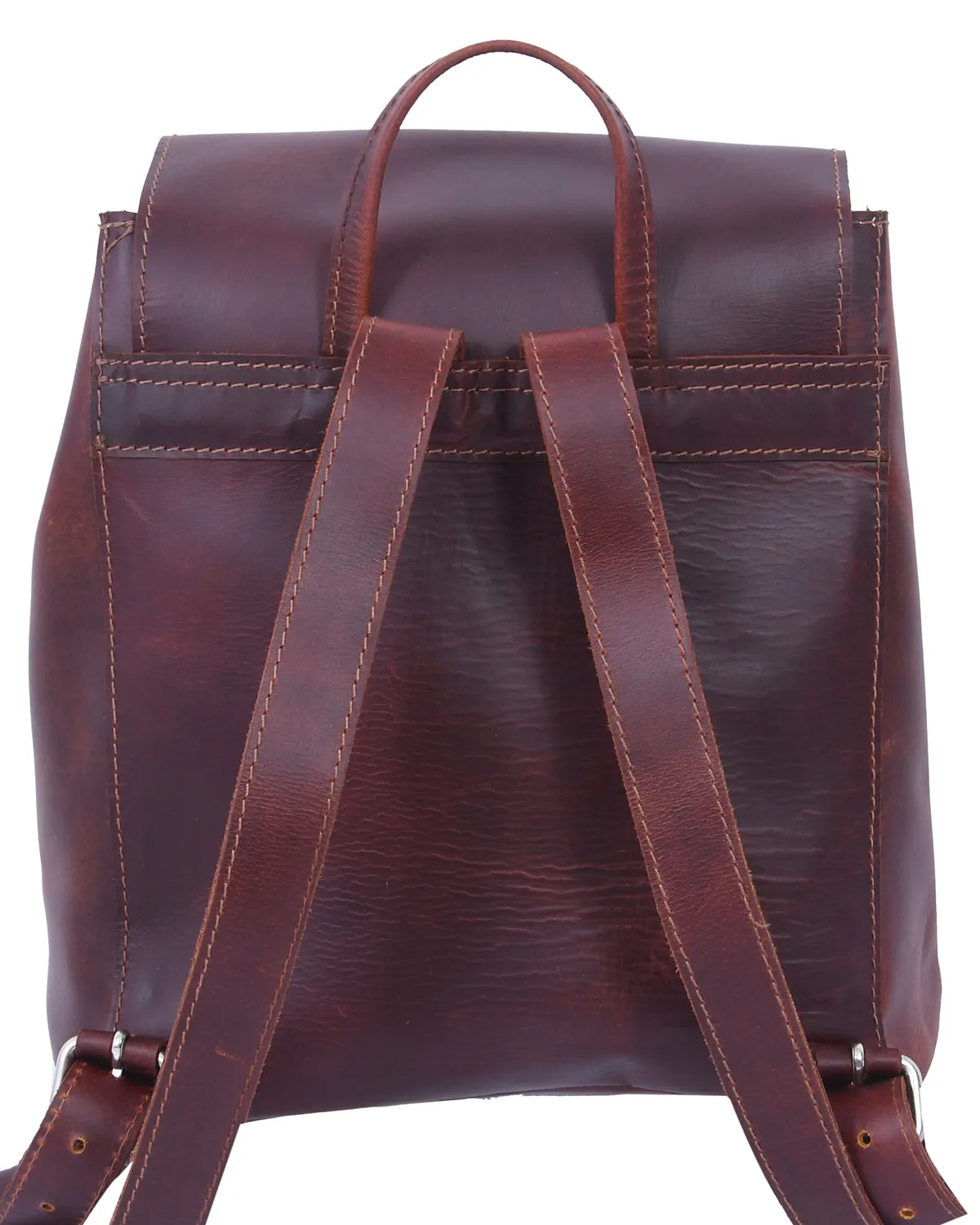 Elegant Brown Leather Backpack: A Timeless Fashion Statement. Art: BG-1277