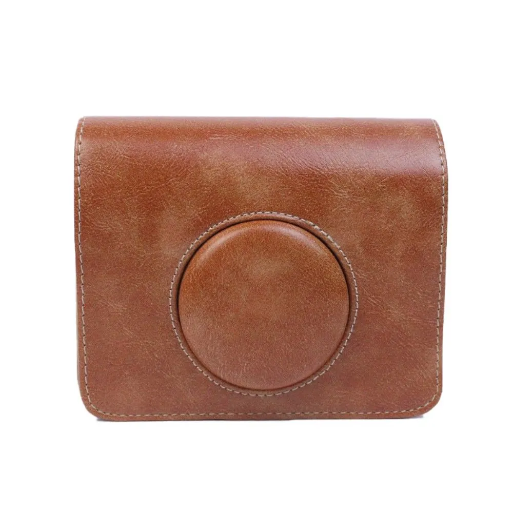 Fujifilm Instax Mini Evo PU leather case with strap - Brown