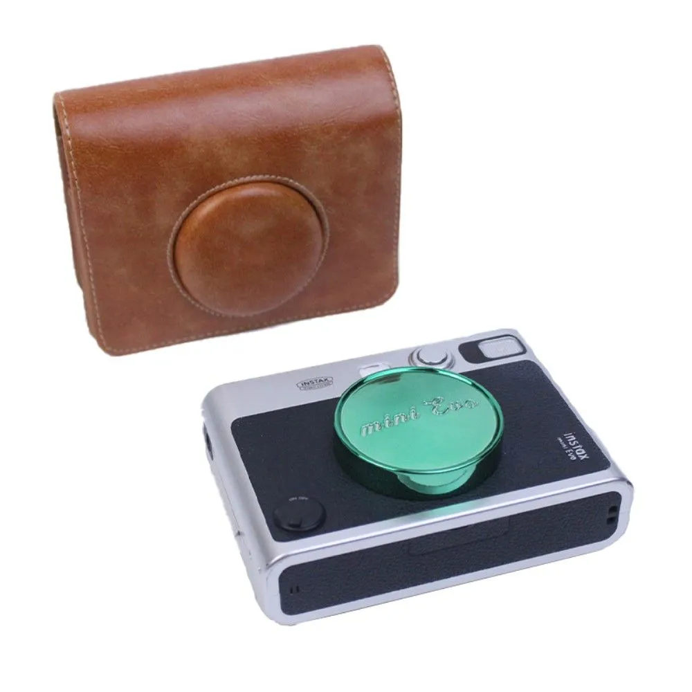 Fujifilm Instax Mini Evo PU leather case with strap - Brown