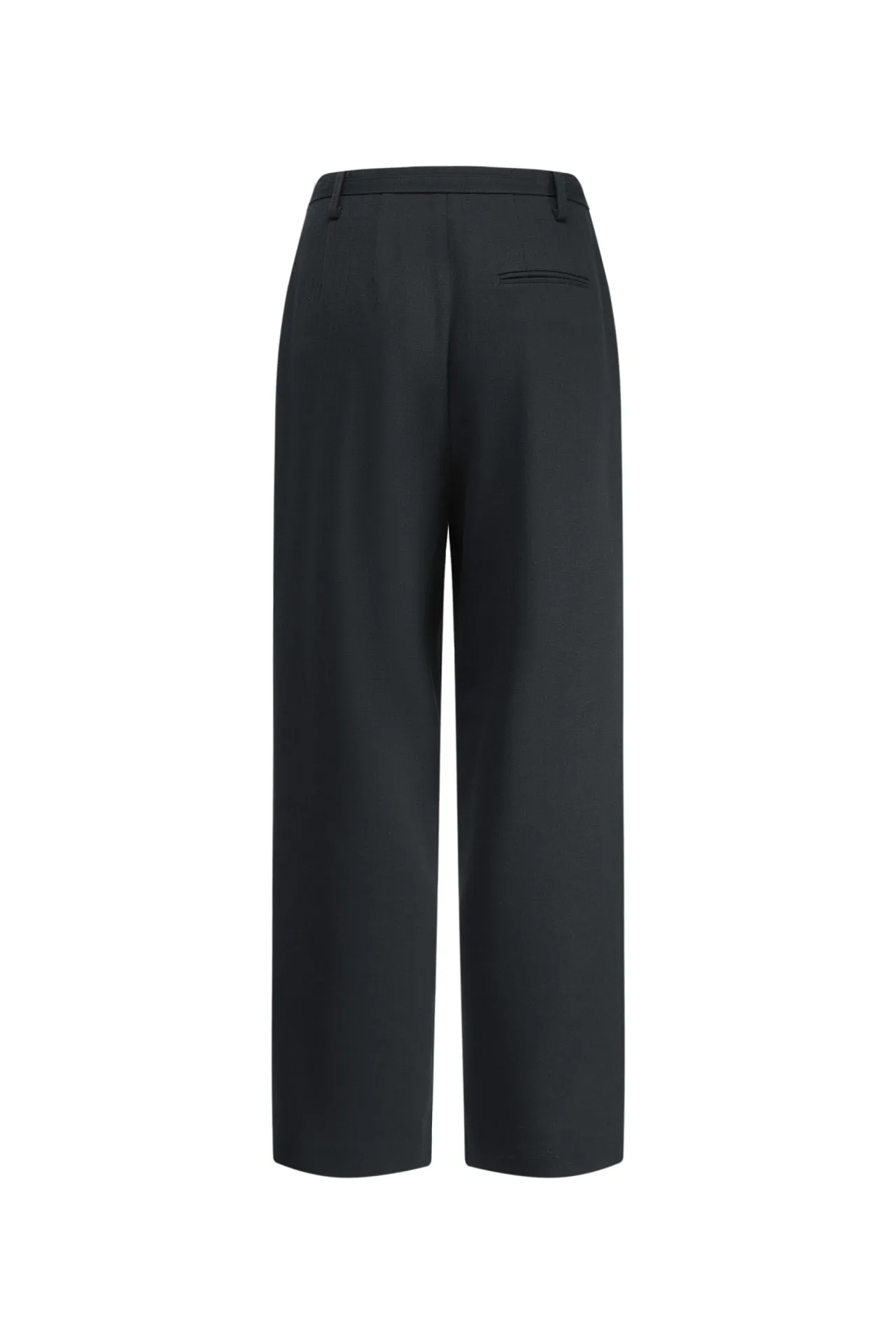 Herringbone High Waist Ankle Taper Pants With Belt