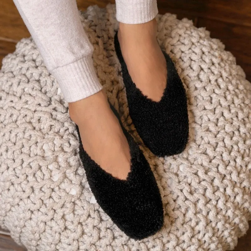 Jessy Shearling Mule In Black