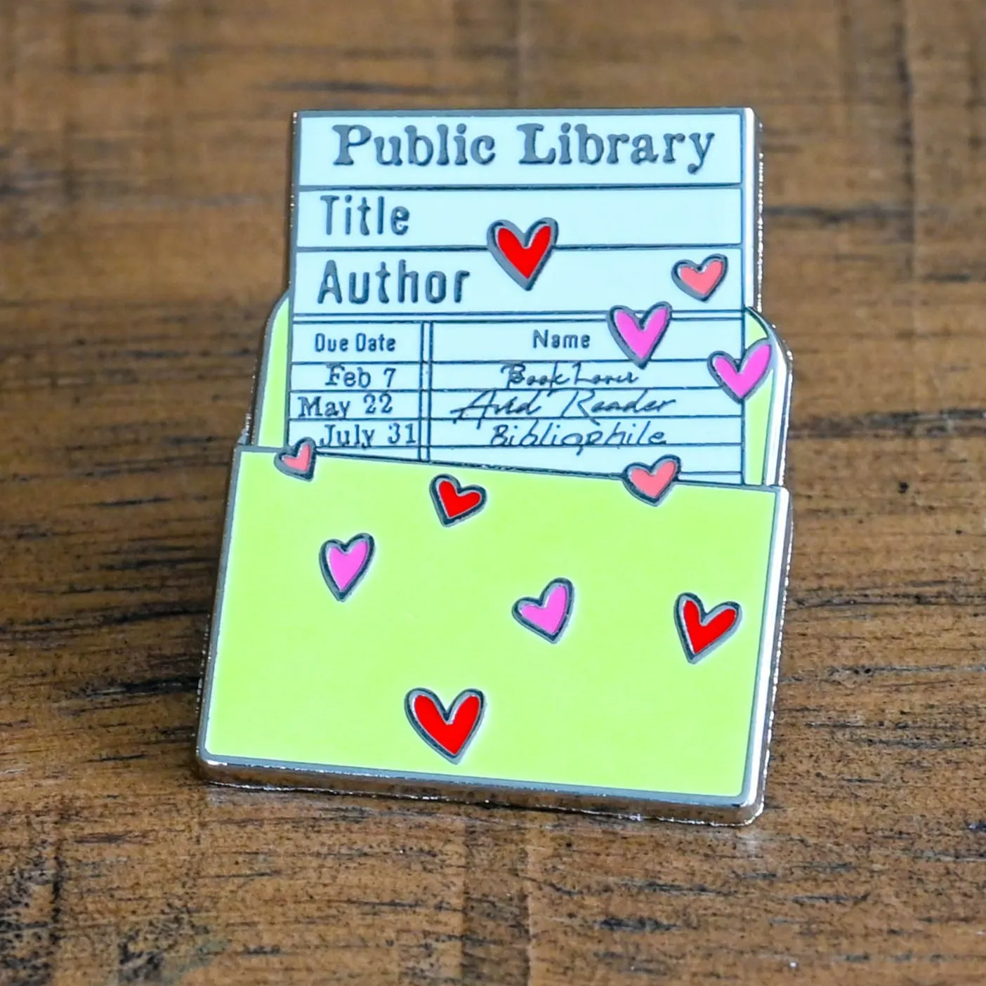 Library Card Enamel Pin