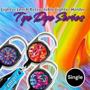 Lighter Leash Retractable Lighter Holder -  Tye Dye - Standard Size (1)