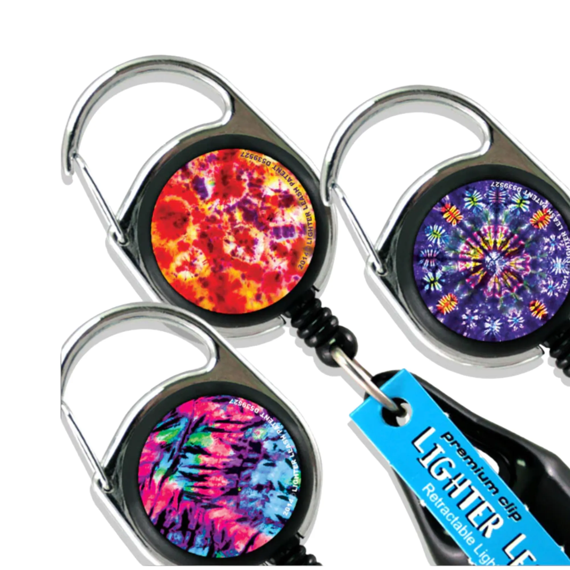 Lighter Leash Retractable Lighter Holder -  Tye Dye - Standard Size (1)