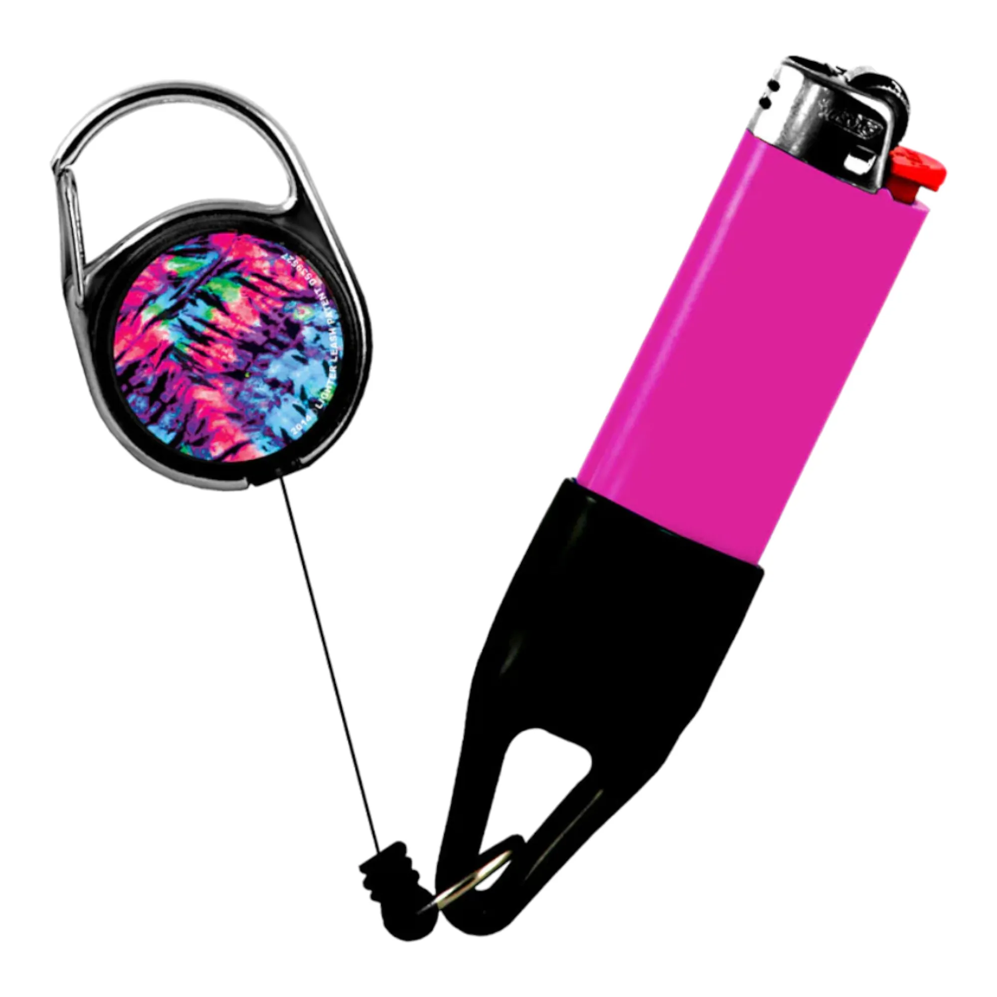 Lighter Leash Retractable Lighter Holder -  Tye Dye - Standard Size (1)