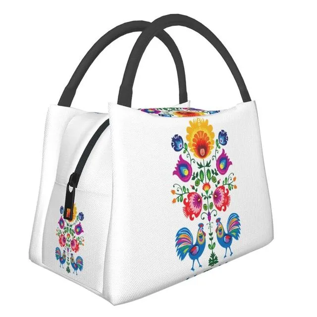 Lunch Bag - Insulated with Polish Folk designs