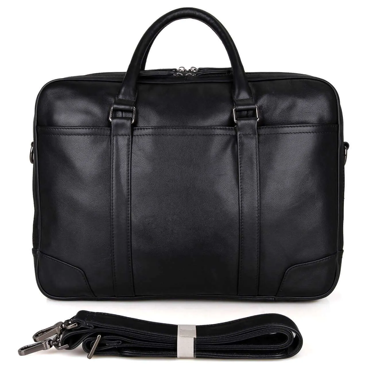 Men's Genuine Leather Laptop Bag - Sleek & Functional