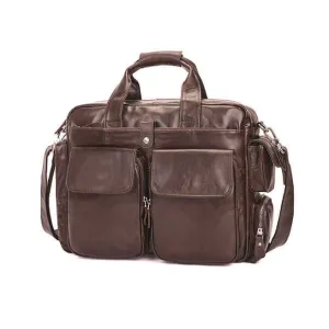 Men's Genuine Leather Laptop Bag – Stylish & Functional