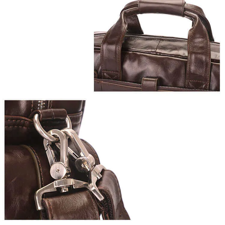 Men's Genuine Leather Laptop Bag – Stylish & Functional