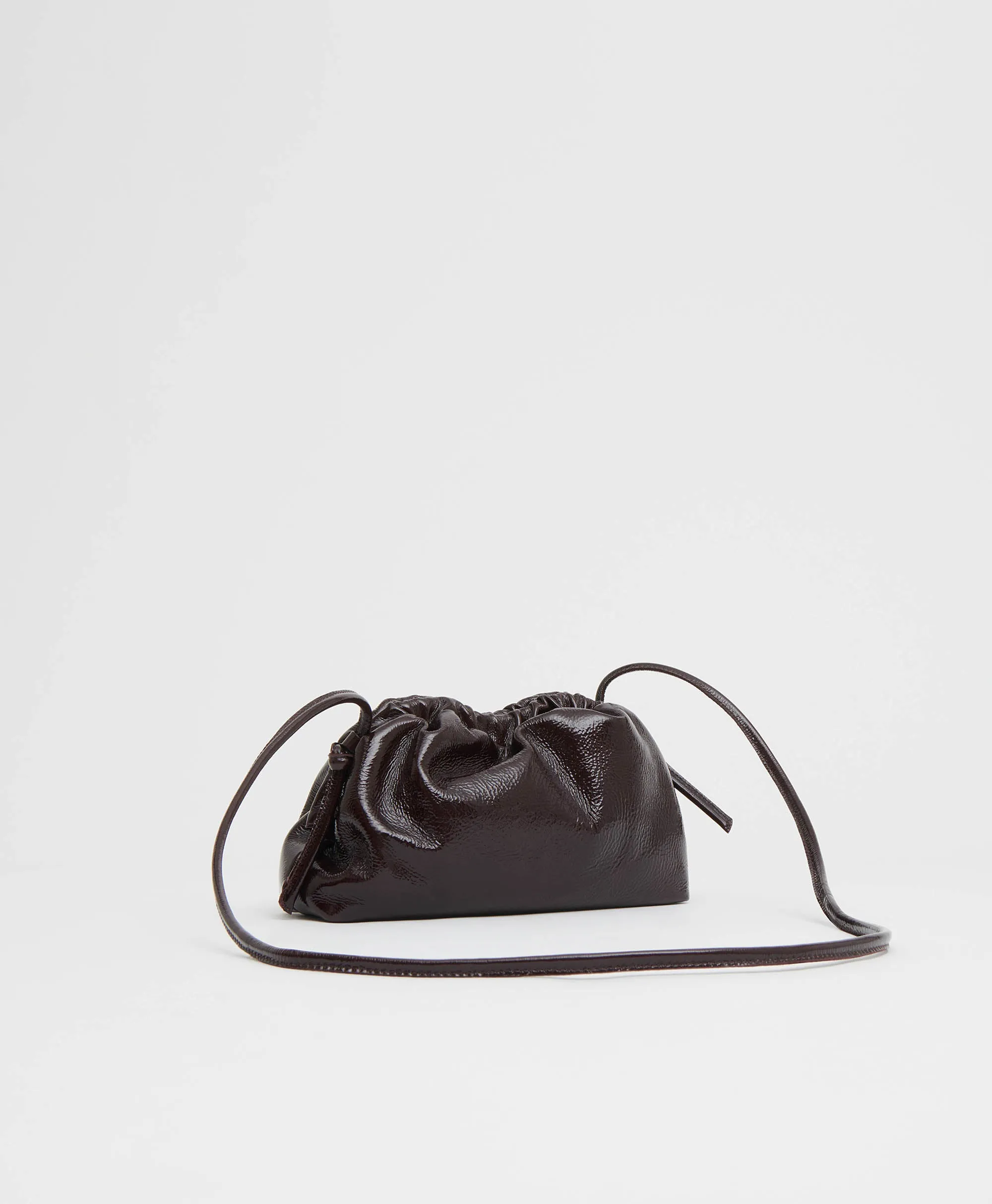 Mini Cloud Clutch - Aubergine Naplak