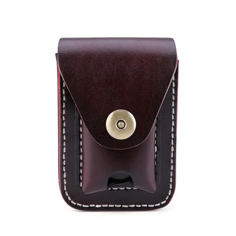 Mini Portable Cigarette Case Leather Belt Bag