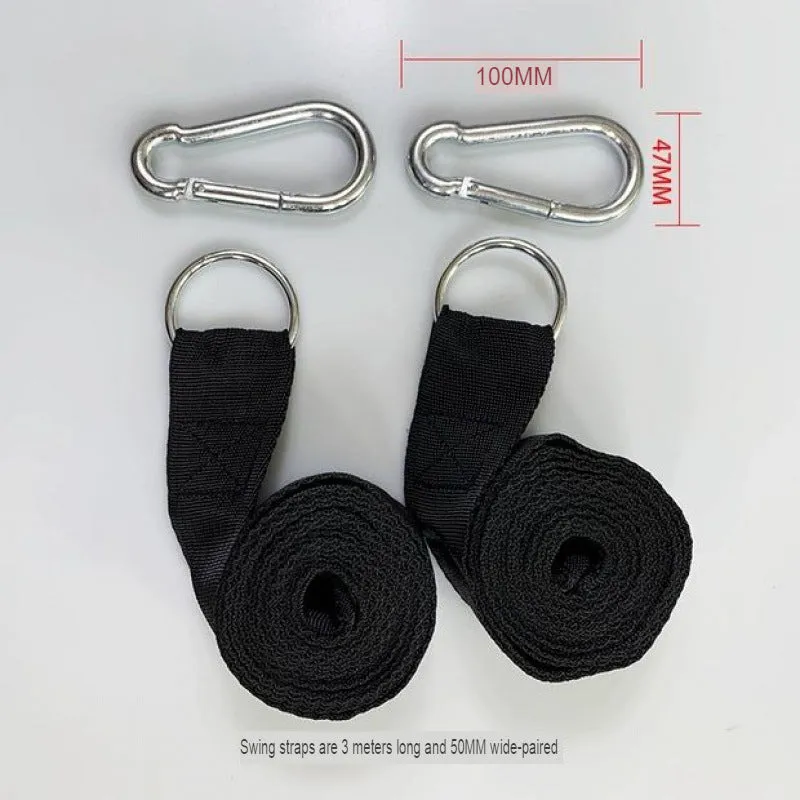 Outdoor special hammock tie rope swing rope thickened mosquito tent nylon rope hanging chair rope tie metal connection buckle