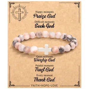 Paderast Christian Gifts for Women, Religious Cross Bracelet Gifts for for Mom/Daughter/Friend/Sister/Grandma