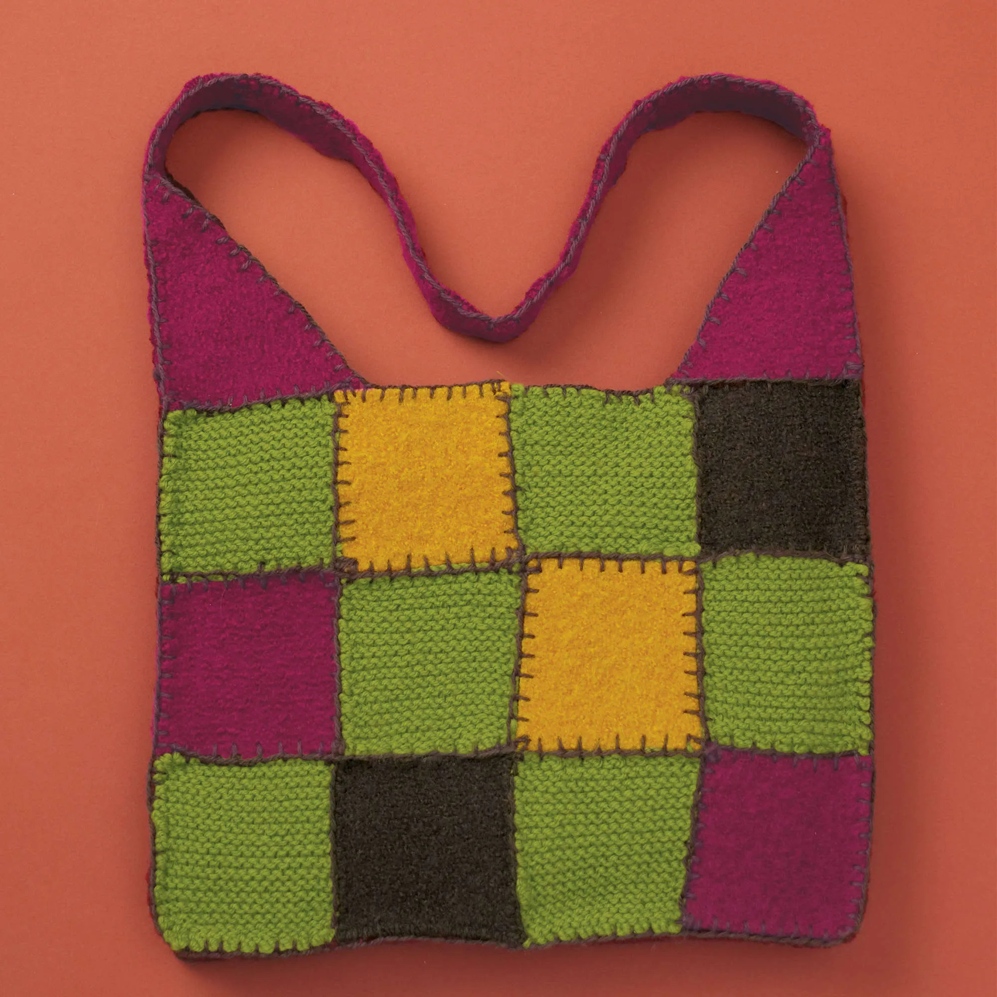 Patons Felted & Knit Patchwork Bag