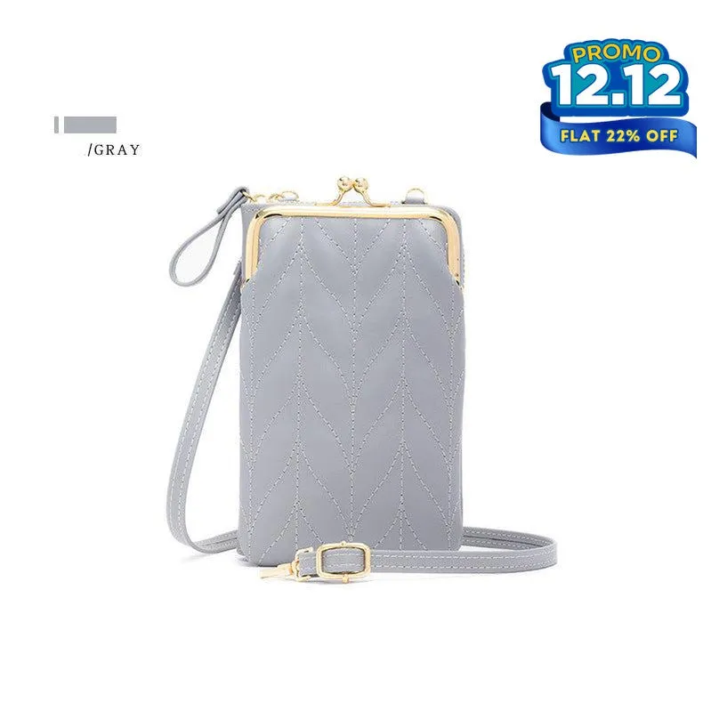 Premium Leaf Design Leather Crossbody Bag