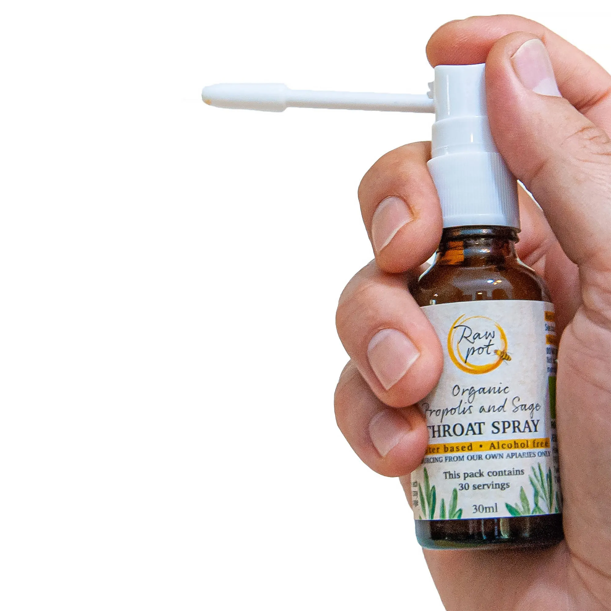 Raw Pot propolis and sage throat spray 30ml