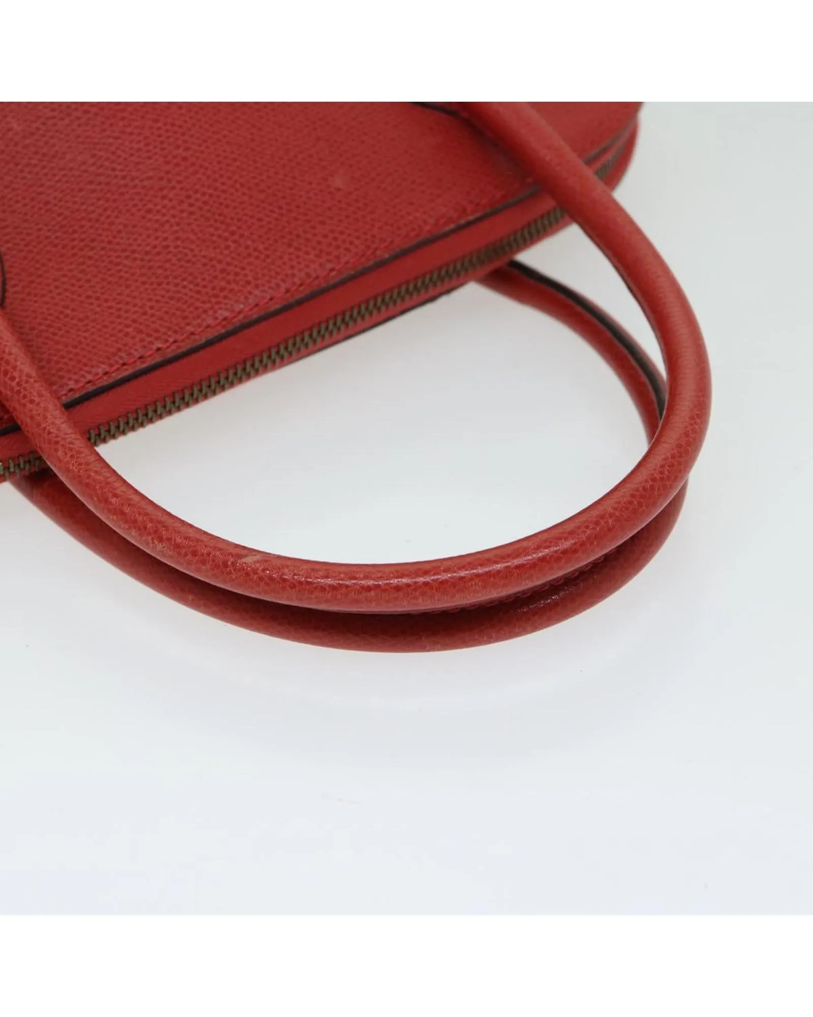 Red Leather 2-Way Handbag by Celine