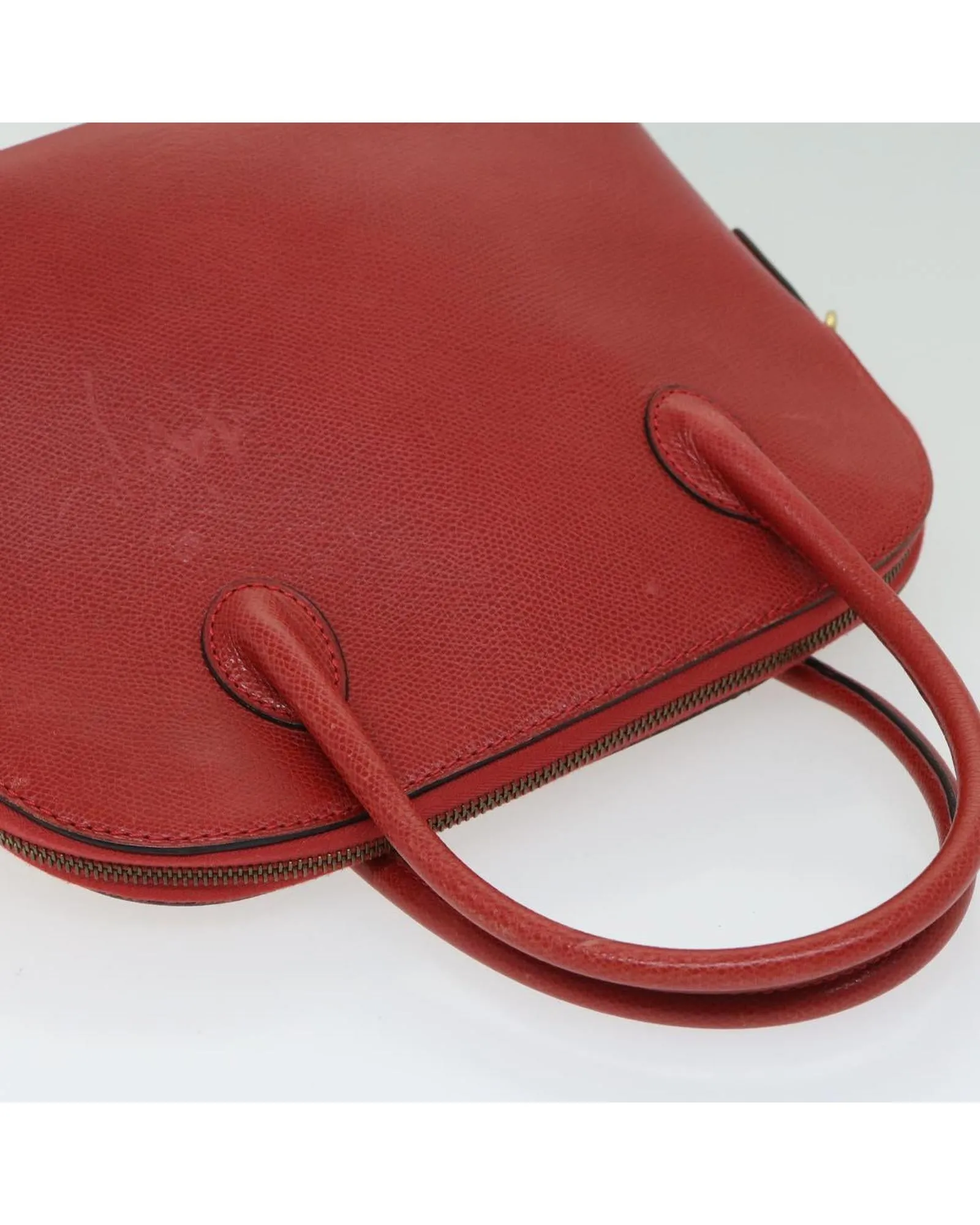 Red Leather 2-Way Handbag by Celine