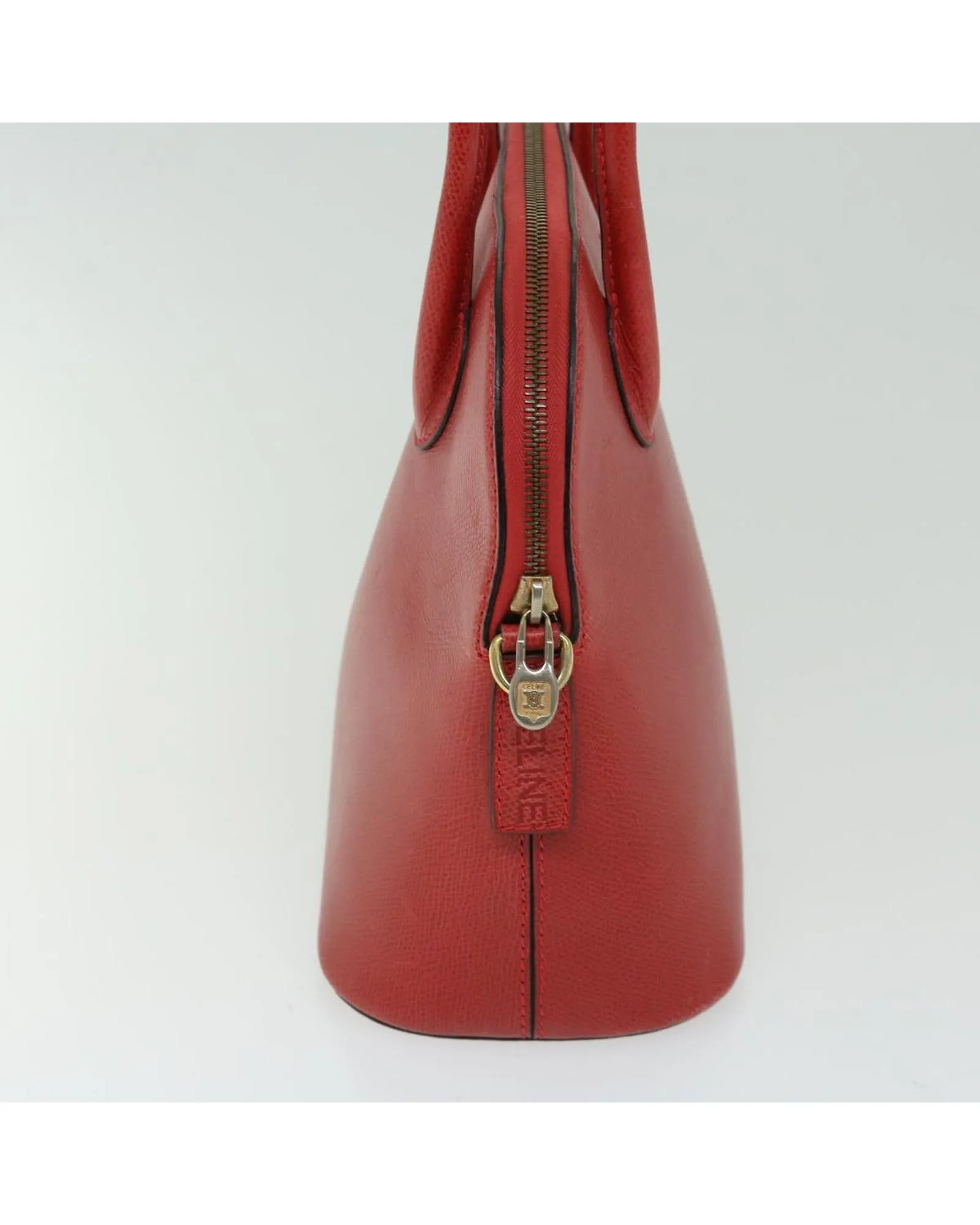 Red Leather 2-Way Handbag by Celine